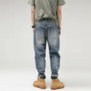 Manufacturer Wholesale Fashion Stock Lot Bootcut Straight Clothes Clothing Blue Boot Cut Plus Size Men's Jeans For Men