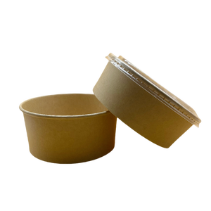 Biểu tượng tùy chỉnh in giấy kraft Bát salad lấy đi dùng một lần phân hủy sinh học giấy salad-Bowl với nắp container thực phẩm cho chế độ ăn uống - Product Image 6