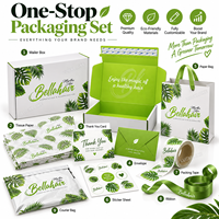 Boîte d'expédition en carton ondulé blanc personnalisée avec imprimé feuille tropicale verte, emballages pour produits capillaires pour les marques de soins capillaires et salons de beauté
