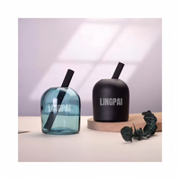 Bouteille de désodorisant réutilisable au design unique, personnalisée, avec bâton d'aromathérapie, bouteille en verre vide
