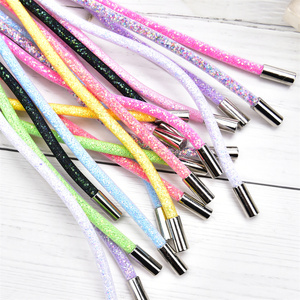 Tali Serut Pengganti Universal 138Cm, untuk Sweatshirt Celana Jaket Mantel Hoodie Tali Payet Kristal Berlian Imitasi Tali Glitter - Product Image 4