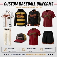 Ensemble de maillots de baseball personnalisés sublimés en gros – Tenue respirante pour équipe (maillot, pantalon, casquette, sweat à capuche, veste) pour club sportif