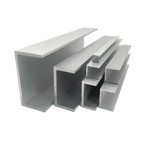Extrusion d'aluminium enduit de poudre en forme de U profil de canal en U C Double profil en U profil en Aluminium pour le verre en gros