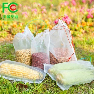 Bền UV Màu Xanh lá cây Mono Filament lưới túi cho trái cây HDPE <span class=keywords><strong>Net</strong></span> Túi Bìa với màu xanh lá cây Red Black drawstrings - Product Image 6