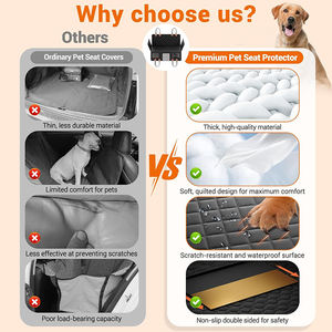 Funda Protectora para Asiento Trasero de Coche para Perros, Impermeable, Antideslizante, Hamaca para Mascotas Grandes, Cómoda para Viajar, Protector de Asiento con Base Rígida - Product Image 6