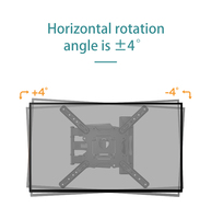Support mural rétractable en acier pour téléviseur ZENO, VESA 400x400 mm, support mural pour téléviseur LED à mouvement complet, support pivotant P4