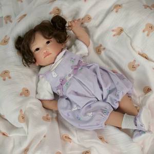 Muñeca <span class=keywords><strong>Reborn</strong></span> de Vinilo Suave de 22 Pulgadas, Simulación de Bebé, en Existencia en EE. UU., Juguete Reconfortante, Compañero Realista para Jugar a la Casita - Product Image 4