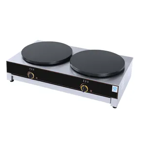 commercial wholesale price table top pancake maker Gas 2-Plate crepe maker