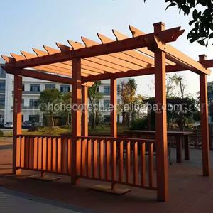 Intérieur de plage, couleur bois, résistante, extérieur composite wpc, pergola cabanas - Product Image 2