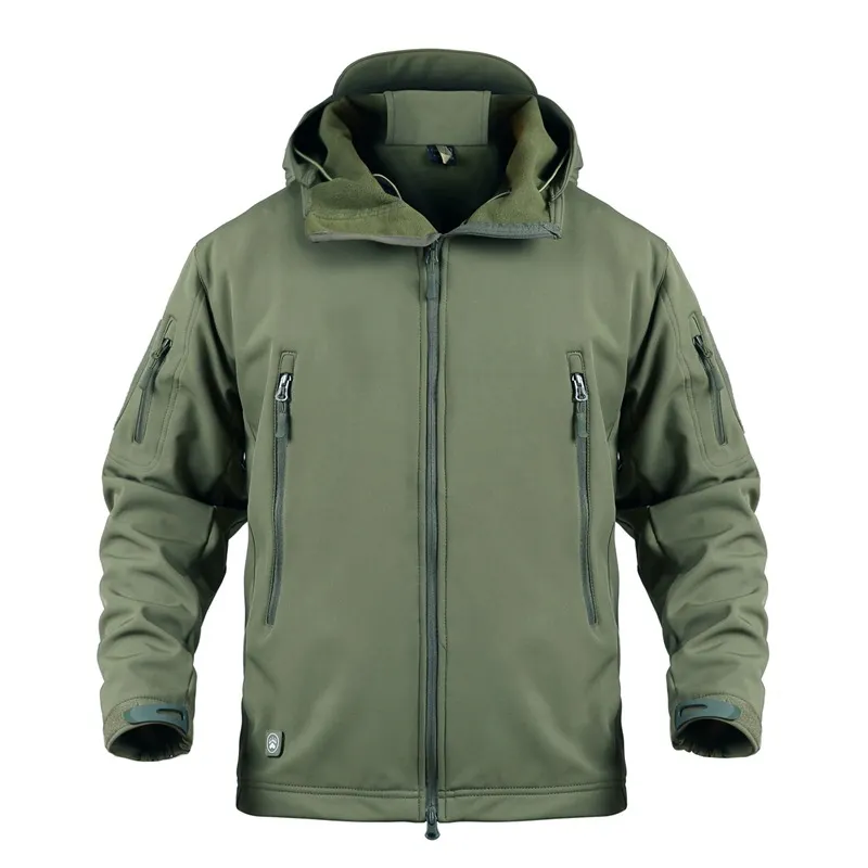 SIVI imperméable tactique veste hommes chaud coupe-vent Bomber veste Chaqueta Tactico Camouflage à capuche manteau US doux veste