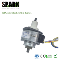 Motor paso a paso lineal PM de 25 mm, 12 V CC, 2 fases, ángulo de paso de 15 grados, 40 N.cm de torque, diámetro de eje de 3 mm para actuación de válvulas HVAC/robot
