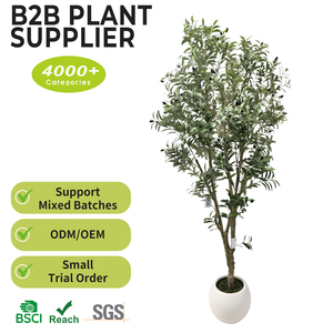 Arbre d'<span class=keywords><strong>olivier</strong></span> artificiel de luxe non éclairé de 2,1 m en pot, plante artificielle pour intérieur, extérieur, patio couvert, véranda, décoration - Product Image 2