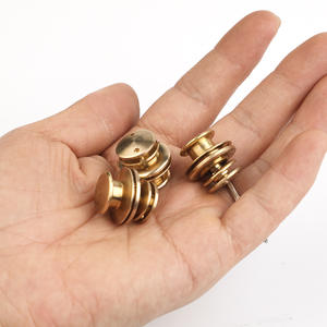 Saco de <span class=keywords><strong>metal</strong></span> 100% latão com cabeça redonda e fivela de mola para artesanato DIY em couro - Product Image 4