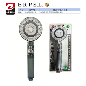 Pommeau de douche circulaire moderne en aluminium de 20 cm à fixation murale pour salle de bain avec finition polie - Product Image 2