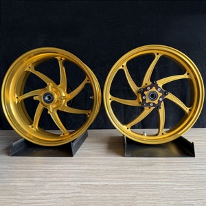 <span class=keywords><strong>ล้อรถมอเตอร์ไซค์</strong></span>แบบฟอร์จสีทองสั่งทำพิเศษสำหรับ Honda X-ADV 750 ขนาด 17 นิ้ว CNC อลูมิเนียม 6061 น้ำหนักเบา - Product Image 3
