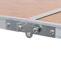 Table pliable en aluminium durable pour banquets extérieurs, barbecue et camping, moderne, portable, rectangulaire, MDF