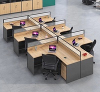 Bureau d'angle en bois moderne en forme de L avec tiroirs pour cadre dirigeant, mobilier de bureau à domicile