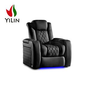 VIP 시네마를위한 현대 전기 안락 의자 소파 고급스러운 빌라 파워 머리 받침 요추 지원 거실 용 블랙 극장 의자 - Product Image 4