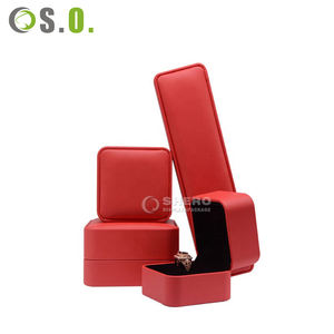 Custom Leather Luxury Plastic Jewelry Display Ring Bracelet Necklace <b>Earrings</b> <b>Box</b> Packaging - Product Image 6