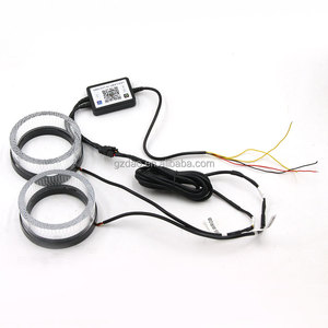 I5 2.5 Pollici Rotondo Angel Eyes LED Vendita Calda 30 Angel Eye 80mm/95mm Maschera LED Angel Eye Copertura Bianca Lente Proiettore Auto - Product Image 3