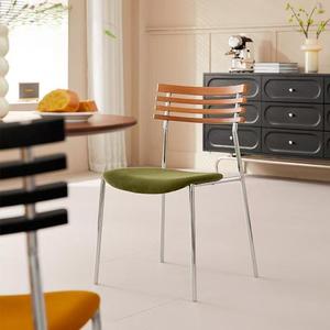 Scandinavian Modern <b>Backrest</b> Chair Solid Wood Dining Chair Home Use Simple Light Luxury Design Living Room Furniture - Product Image 4