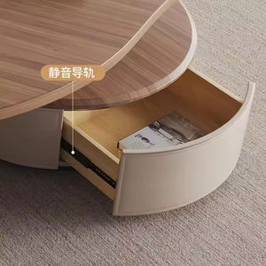 โต๊ะกาแฟวีเนียร์ไม้วอลนัททรงใบไม้ทันสมัย สไตล์หรูหราเบาๆ สำหรับห้องนั่งเล่น ดีไซน์ใหม่ รูปทรงพิเศษ - Product Image 3