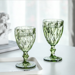 Verres à <span class=keywords><strong>eau</strong></span> colorés vintage, 12 couleurs, pour le vin, bleu pressé, vente en gros - Product Image 2