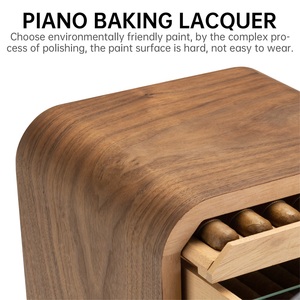 Tủ đựng xì gà bằng gỗ tuyết tùng, kiểu dáng sang trọng, thiết kế cong bằng gỗ mun, cao cấp, mới, chất lượng cao. - Product Image 2