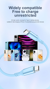 Chuyên Nghiệp 100W 5A E-Đánh Dấu USB-C Nhanh Chóng Sạc Cáp Silicone Bền, 480Mbps Truyền Dữ Liệu, Miễn Phí Biểu Tượng Tùy Biến - Product Image 6