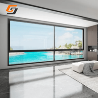 GS Guangdong Fenêtre en aluminium vitrée coulissante Fenêtres en verre feuilleté