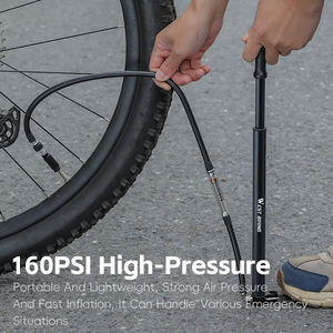 WEST BIKING-Bomba de aire para bicicleta de alta presión, <span class=keywords><strong>AV</strong></span>/FV, de aleación de aluminio, con manómetro portátil, 160PSI - Product Image 4