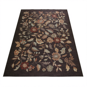 Tappeto Moderno con <span class=keywords><strong>Disegni</strong></span> Floreali in Colori Scuri di Grandi Dimensioni <span class=keywords><strong>per</strong></span> Soggiorno, Camera da Letto e Sala da Pranzo - Product Image 2