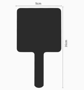 مرآة يد مخصصة 10.3 بوصة طول × 7.4 بوصة عرض، مرآة محمولة للتصفيف مع مقبض، مرآة مكياج مربعة سوداء محمولة، هدية ترويجية - Product Image 5