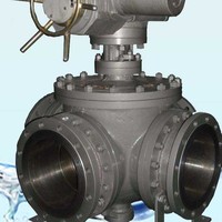 Vanne à boisseau sphérique en acier inoxydable à commande hydraulique, marche/arrêt, couple élevé, pour pipeline, à brides 4 pouces