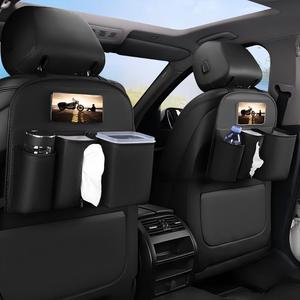 Auto-Sitzorganizer Hängetasche Leder-Aufbewahrungstasche für Autositze Klappbarer Esstisch Auto-Innenausstattung Hergestellt in China - Product Image 1