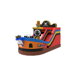 Toboggan gonflable en PVC sur le thème du bateau pirate avec décor de requin et de pieuvre, installation facile pour les parcs d'attractions et la <span class=keywords><strong>location</strong></span> pour fêtes d'enfants - Product Image 1