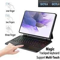 Keyboard TrackPad Nirkabel OEM Bahasa Kustom dengan Lampu Latar untuk Samsung Galaxy Tab S7FE 12.4 SM-T730 T733 T736B Magic Keyboard