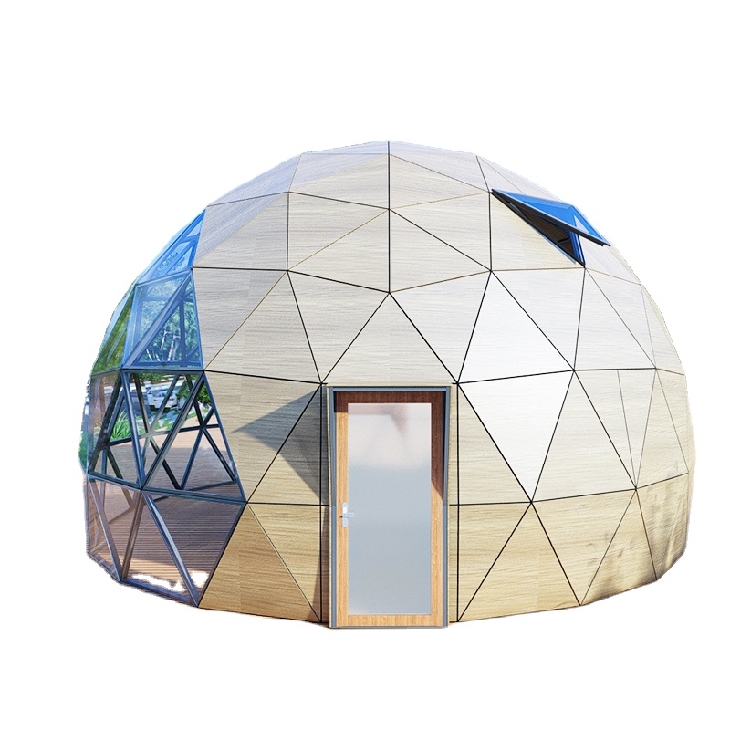 Tente en verre en bois de dôme