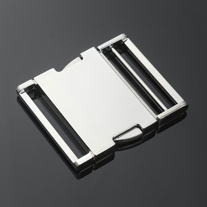 Hebilla Deslizante Metálica Jiuyuan de Aleación de Zinc, Accesorio Ajustable para Bolsos, Resistente, Plateado y Negro, Primavera 2022 - Product Image 1