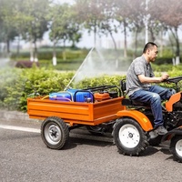 Motoculteur 15 CV à boîte de vitesses automatique, micro-cultivateur polyvalent pour terres arides et rizières, cultivateur de sol 2RM avec remorque