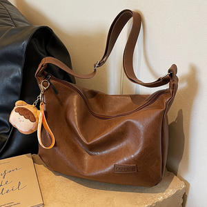 Bolso Bandolera Vintage de Otoño Invierno, Bolso Tote Tipo Cubo de Gran Capacidad, Estilo Retro Premium, para Mujer - Product Image 3