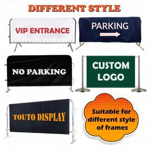 Custom Printed Outdoor Barricade Covers High-Quality Tension Fabric Barricade Covers With Zipper - Product Image 2