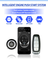 Kit de démarrage et d'arrêt à distance de la voiture, contrôle par application de téléphone mobile Bluetooth, allumage du moteur unidirectionnel, ouverture du coffre, entrée sans clé PKE, alarme de voiture