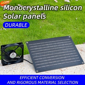 12V Panel Solar Powered Fan USB 4 pulgadas Mini Ventilación Invernadero extractor para escape de aire - Product Image 2