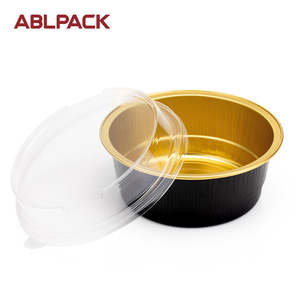 Barquettes rondes en aluminium jetables pour tiramisu, petites, en plastique, OEM, avec fond en aluminium scellé, pour tarte, pizza - Product Image 4