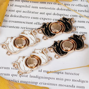 Hanfu Metal botones a presión Retro Stand <span class=keywords><strong>Collar</strong></span> doble botonadura nube hombro hebilla pequeño rectángulo gato cierre para estilo antiguo - Product Image 2