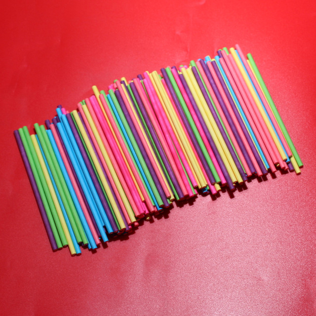 Color Paper Lollipop Sticks Food Grade Solid Cotton Sticks Wholesale Model Yy-05 Sizes 100*3.5mm & 150*3.5mm