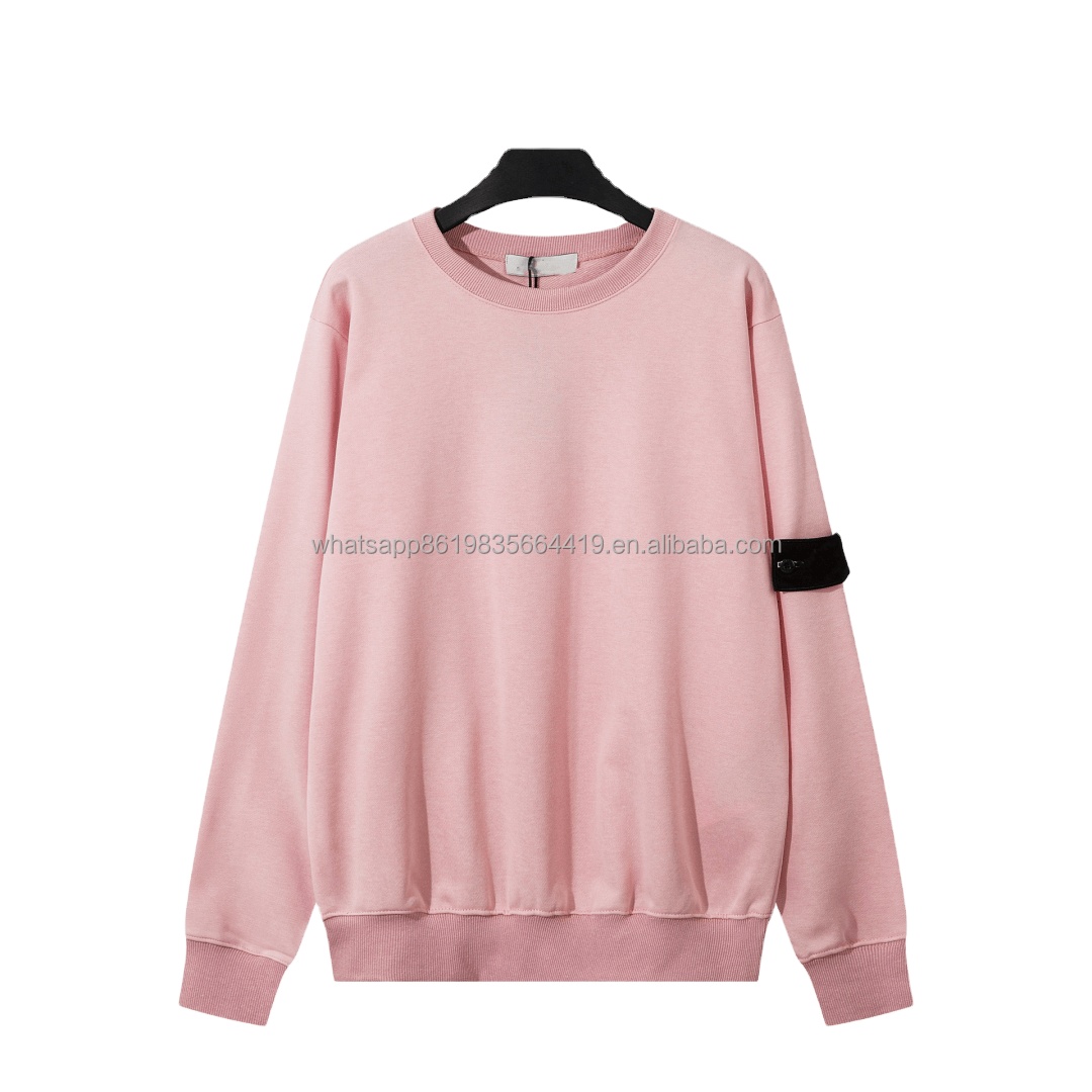Crew Neck Stone Island Rode Trui Luxury Brands Wool Sweater Stone