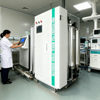 Générateur d'oxygène PSA de type boîte à haut débit certifié CE/ISO9001/ISO13485, de qualité médicale, avec pompe PLC, moteur et télécommande, IP54