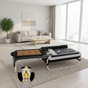 Lettino Massaggiante V4 V7 in Giada con Rullo Termico per Collo, Rullo in Giada per la Cura della Salute e il Rilassamento Corporeo, Letto Massaggiante in Giada per la Colonna Vertebrale - Product Image 1